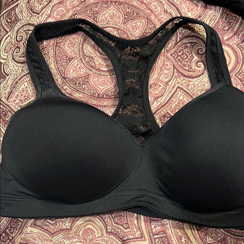 Victoria's secret Pink Black Lace Racerback Bra